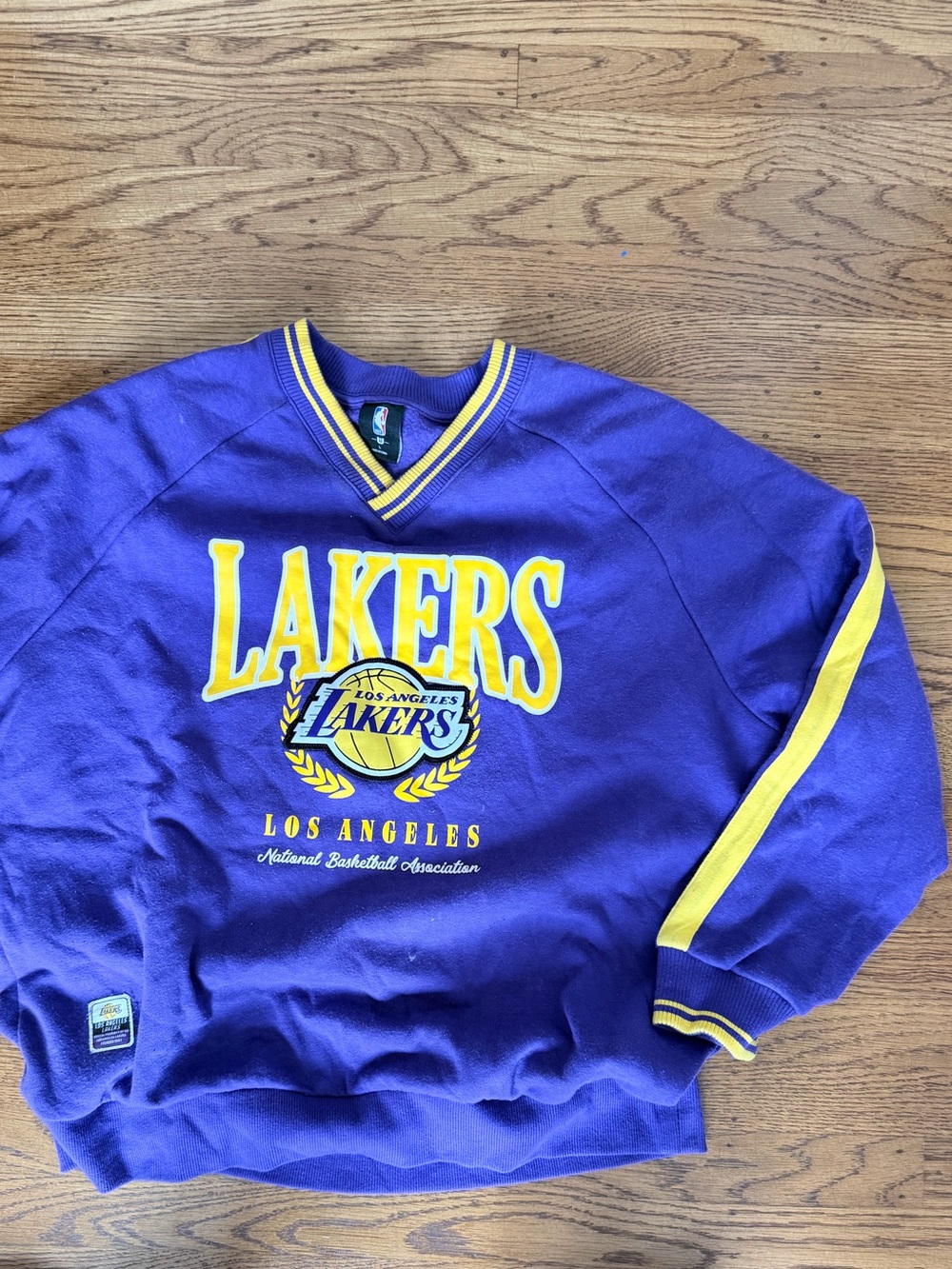 NBA Lakers Purple and Yellow Pullover Sweatshirt